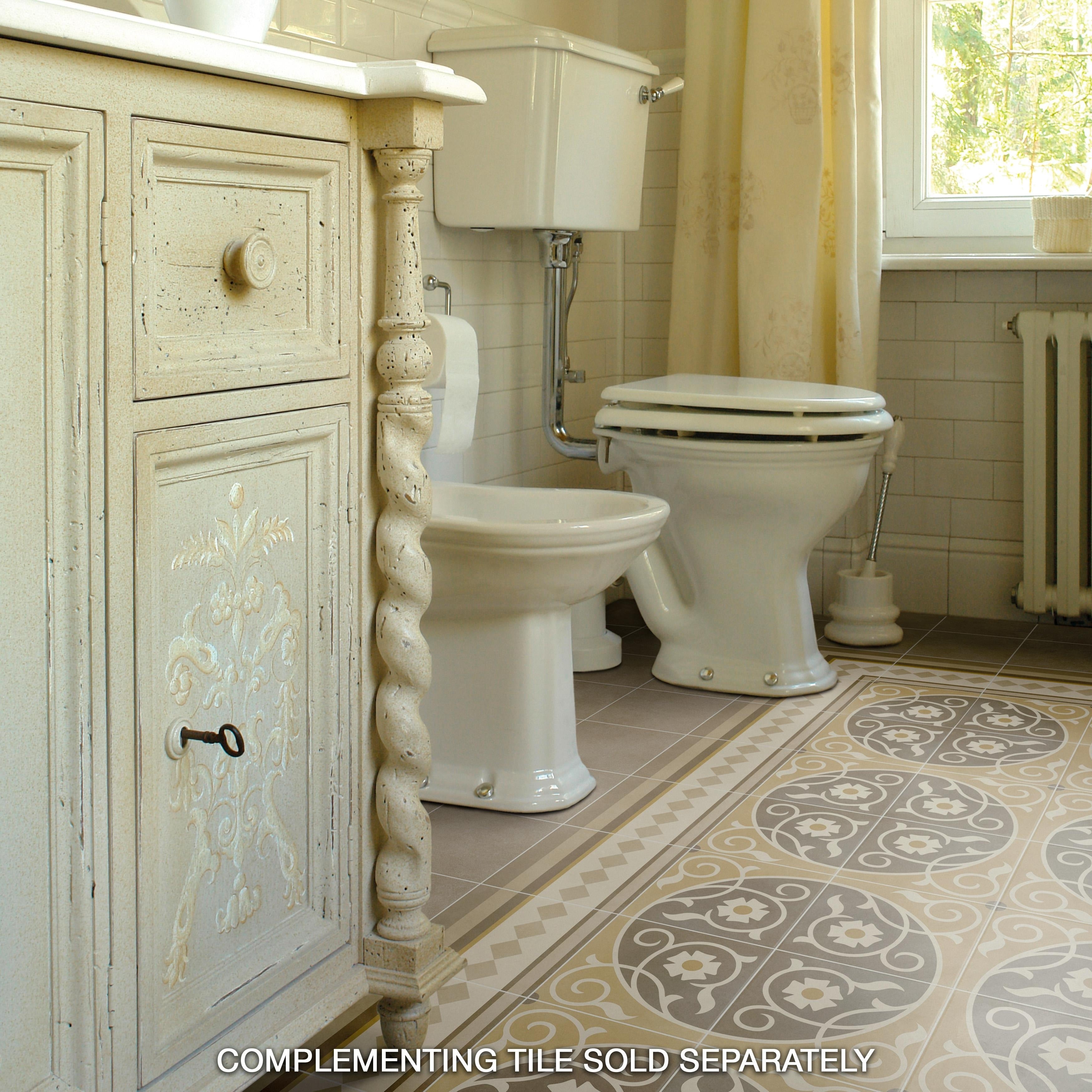 Somertile 7.875X7.875 Inch Piccola Loire Border Porcelain Floor And Wall Tile