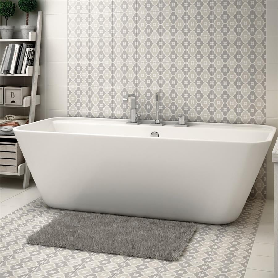 Somertile 7.875X7.875 Inch Piccola Pastel Bowtie Porcelain Floor And Wall Tile 25 Tiles 11.46 Sqft.