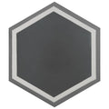 Somertile 7.875X9 Inch Cement Hex Holland Passage Cement Floor And Wall Tile 12 Tiles 5.05 Sqft.