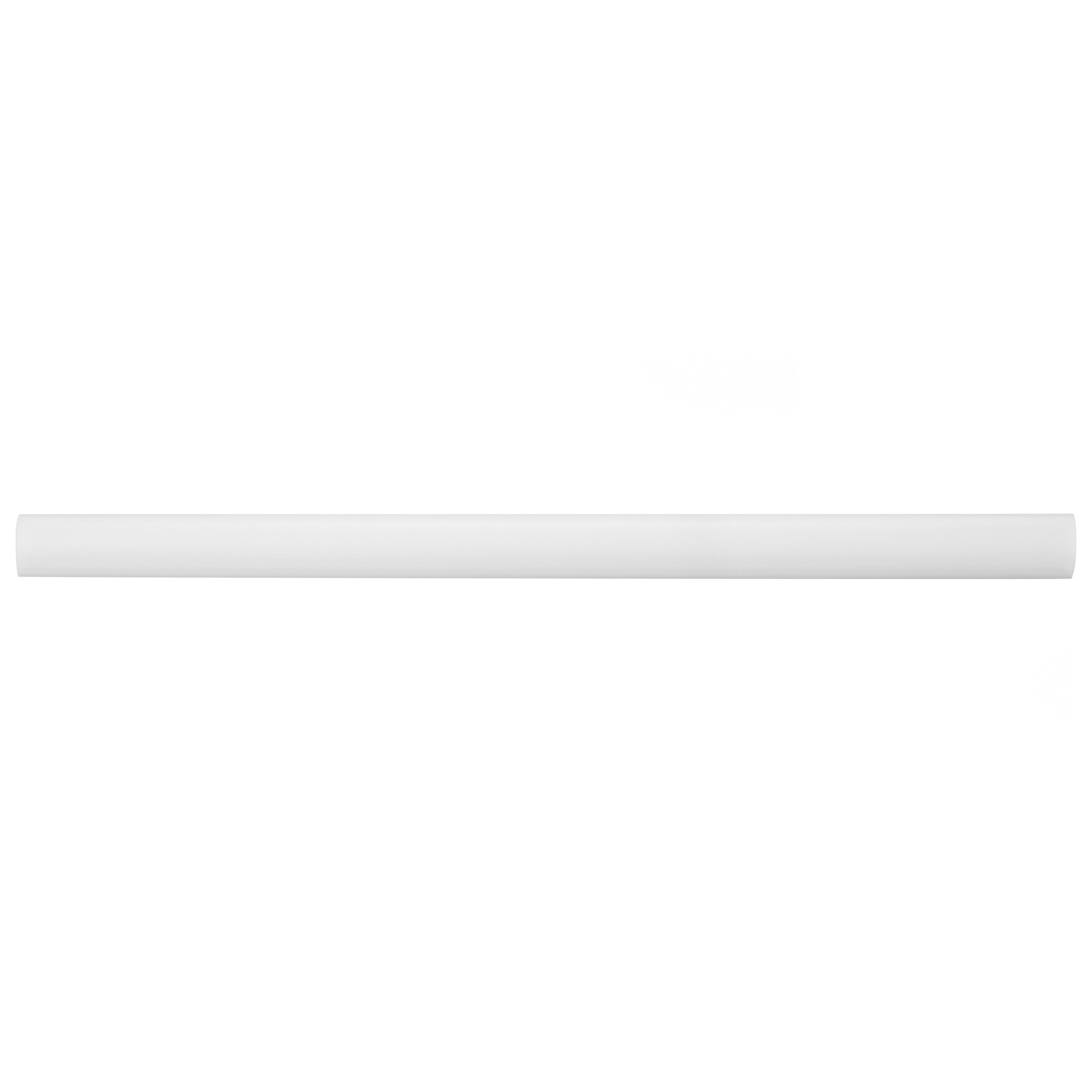 Somertile 0.5X12 Inch Gloucester Matte Bianco Demi Bullnose Ceramic Wall Trim Tile 5 Tiles