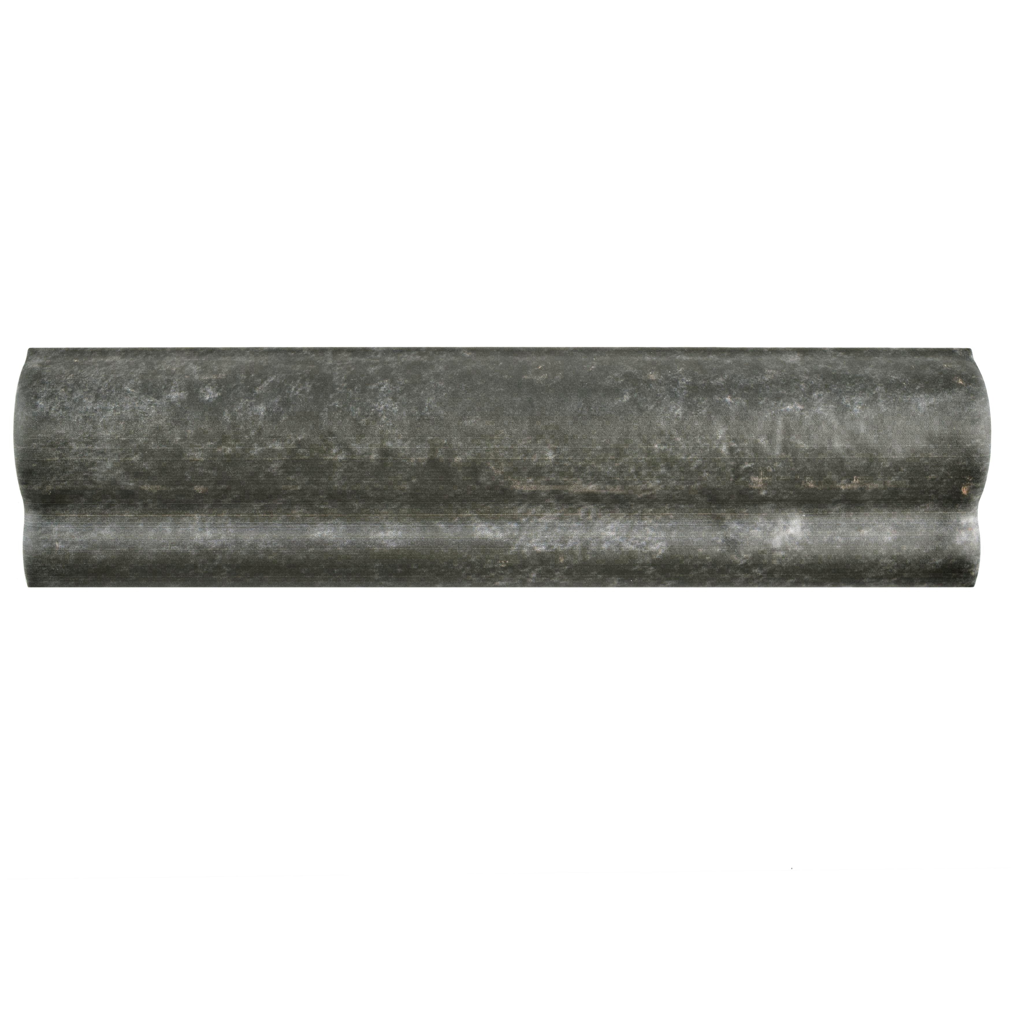 Somertile 2X7.875 Inch Gavras Grafito Moldura Ceramic Trim Wall Tile 10 Tiles