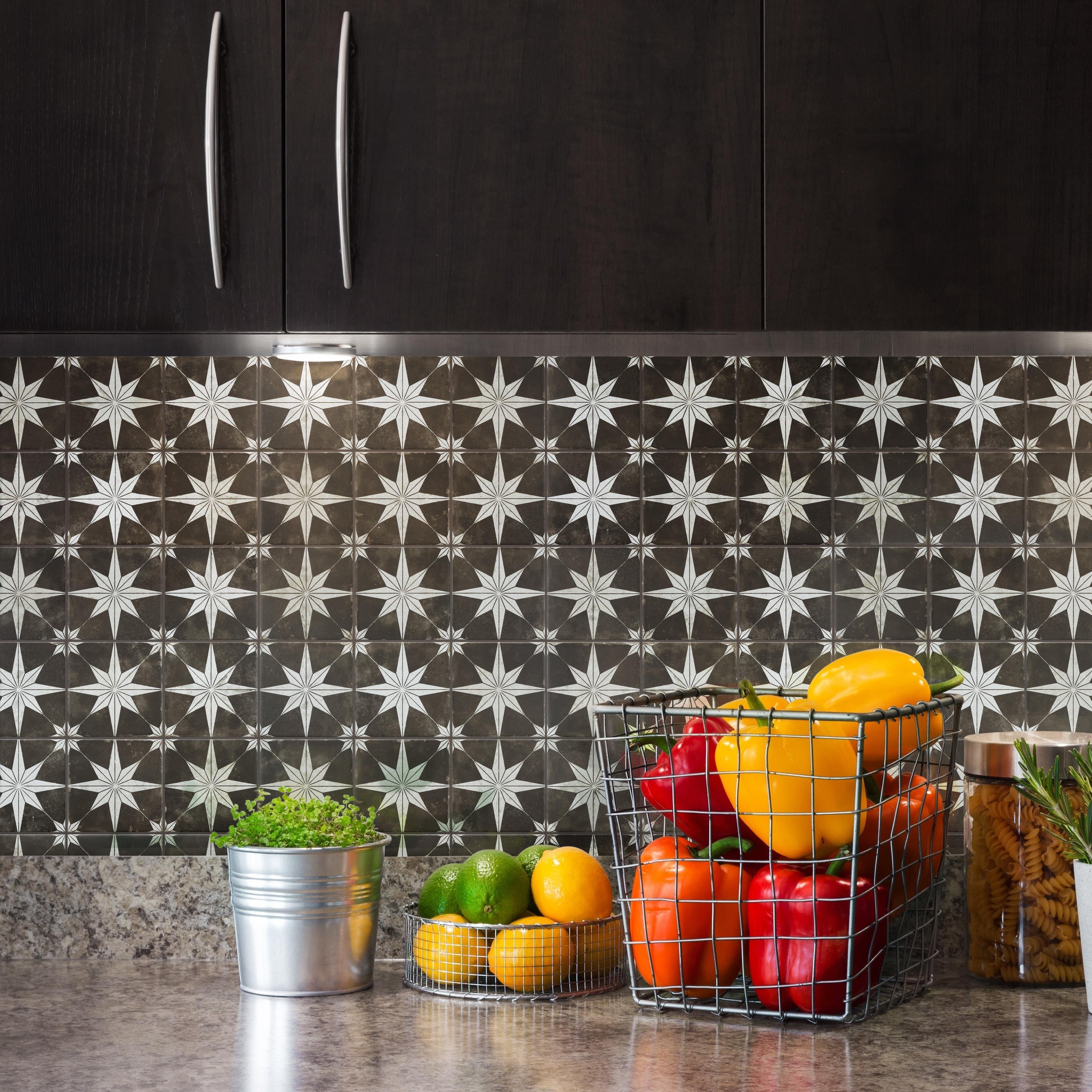 Somertile Harmonia Kings Star Night 13X13 Inch Ceramic Floor And Wall Tile 10 Tiles 12.19 Sqft. Case