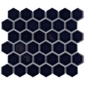 Somertile Hudson 1 In. Hex Smokey Blue 12 1 2 In. X 11 1 4 In. X 5Mm Porcelain Mosaic Tile 10 Tiles 9.97 Sqft.