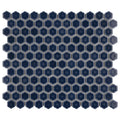Somertile Hudson 1 In. Hex Denim Blue 13 1 4 In. X 11 7 8 In. X 5Mm Porcelain Mosaic Tile 10 Tiles 11.15 Sqft.