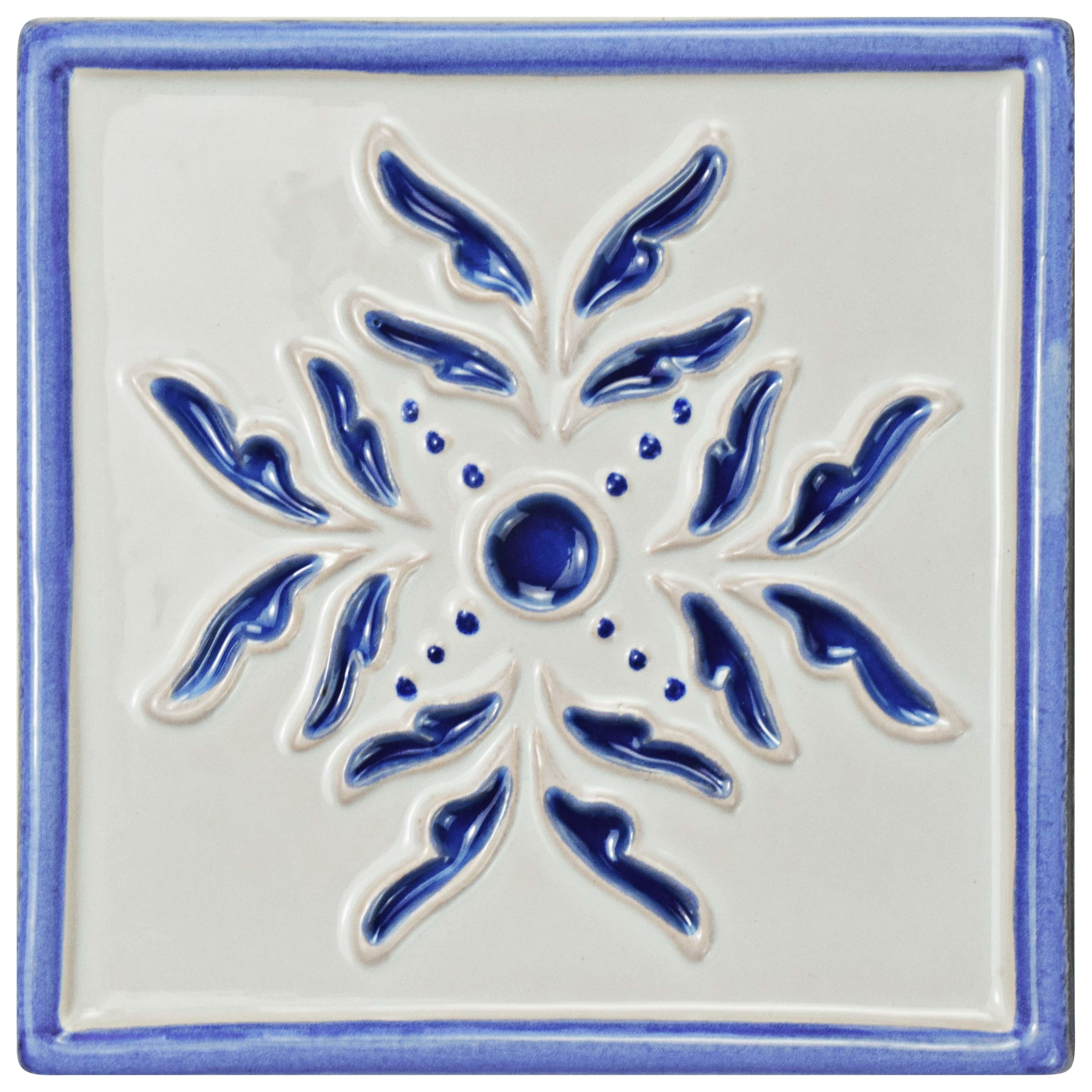 Somertile 5.13X5.13 Inch Nove Cobalto Taco Evoli Ceramic Wall Tile 3 Tiles