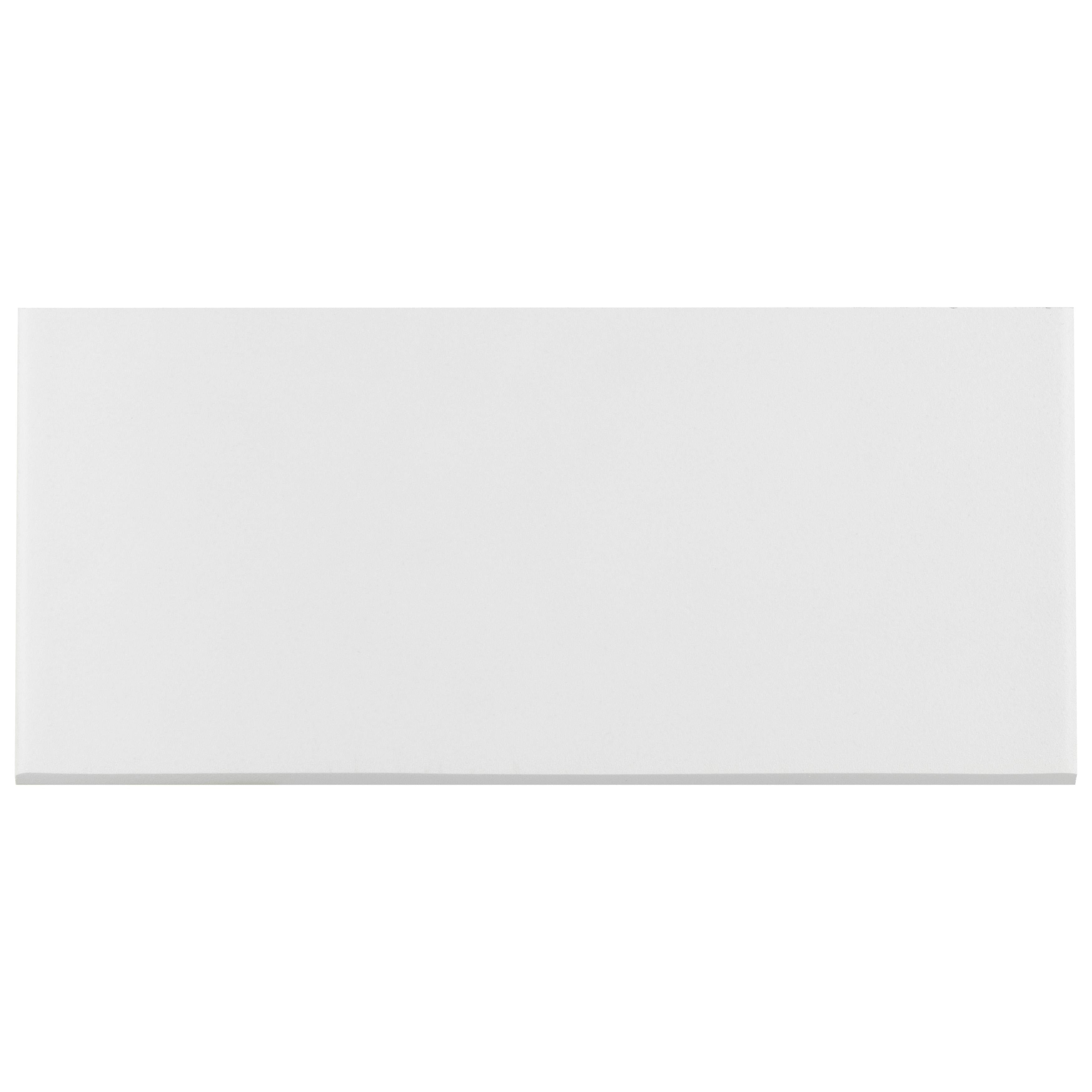 Somertile 3.5X7.75 Inch Renaissance White Ceramic Bullnose Floor And Wall Trim Tile 5 Tiles