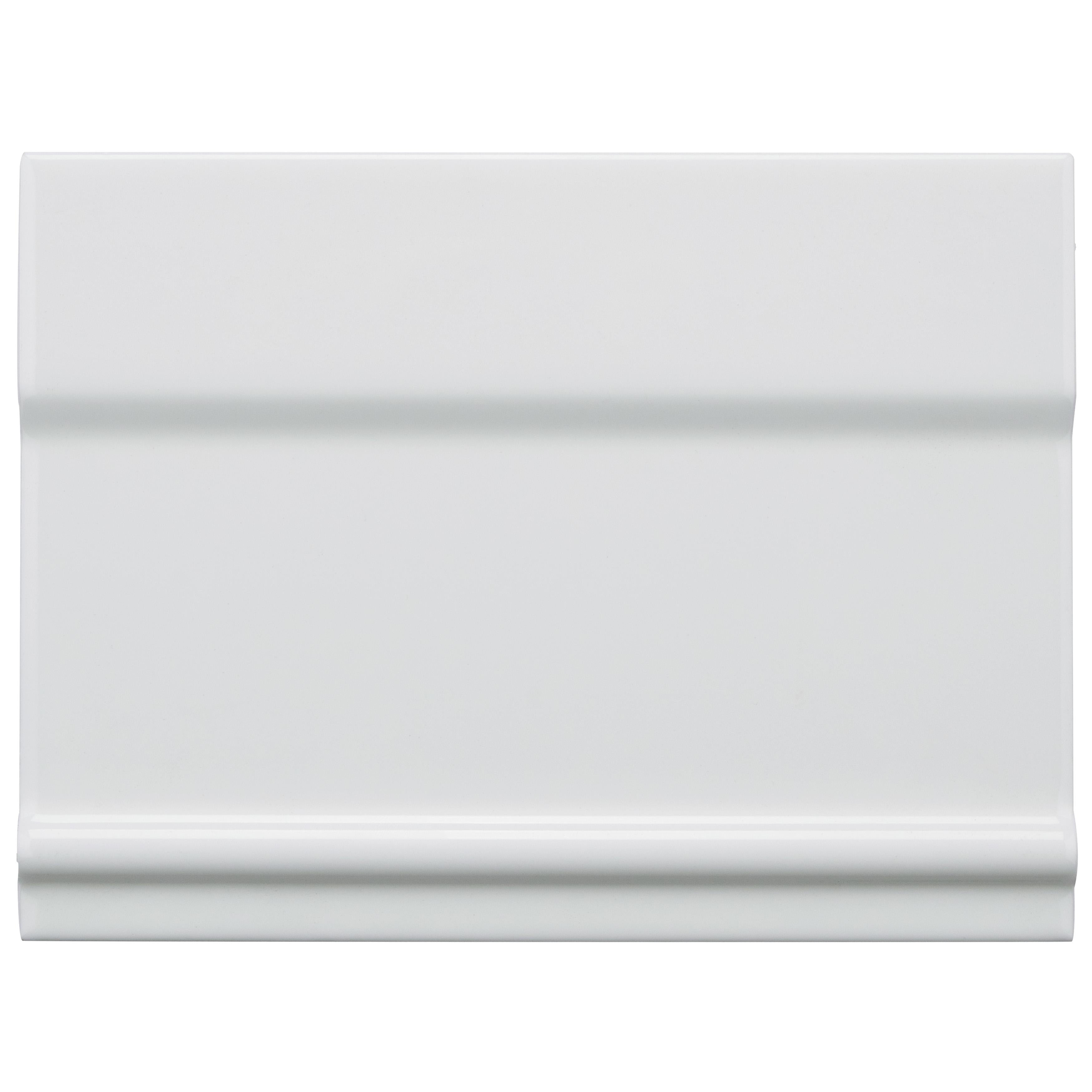 Somertile 5.88X7.88 Inch Thera Blanco Ceramic Zocolo Structural Base Trim Wall Tile 26 Tiles