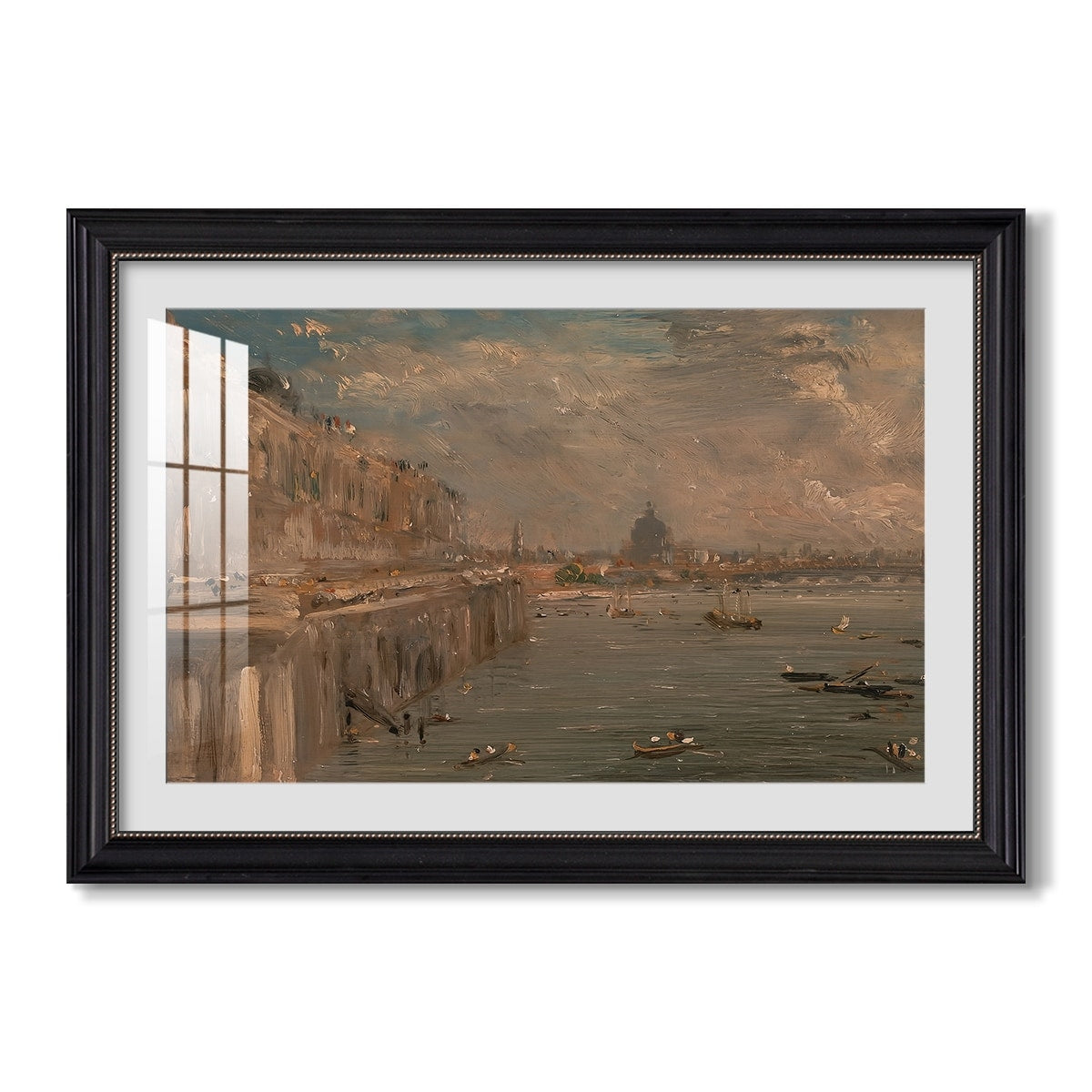 Somerset House Terrace From C 1819 John Constable Custom Framed Print
