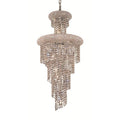 Elegant Lighting 16 Inch Chrome Royal Cut Crystal Clear Hanging Fixture