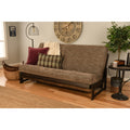Somette Aspen Reclaim Mocha Futon Frame With Hand Woven Mattress
