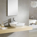 Fine Fixtures Bulging Square White Vitreous China Vessel Sink