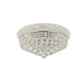 Somette Geneva 10 Light Royal Cut Crystal And Chrome Flush Mount