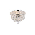 Somette Geneva 3 Light Royal Cut Crystal And Chrome Flush Mount