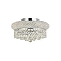 Somette Geneva 4 Light Royal Cut Crystal And Chrome Flush Mount