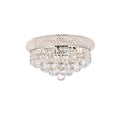 Somette Geneva 6 Light Royal Cut Crystal And Chrome Flush Mount