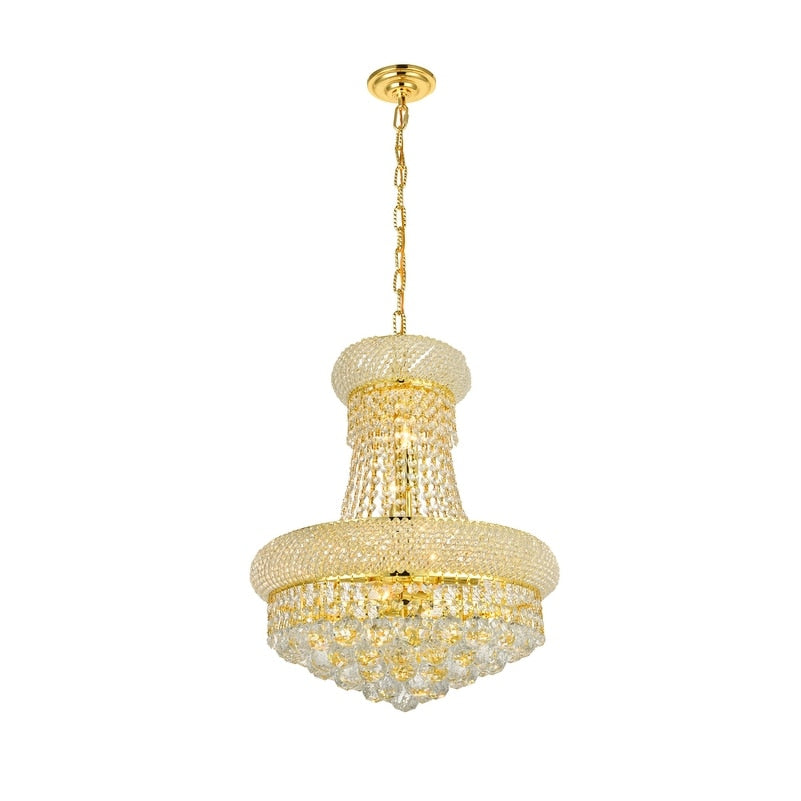 Somette Geneva 8 Light Royal Cut Crystal And Gold Chandelier