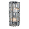 Somette Lausanne 2 Light Royal Cut Crystal Chrome Wall Sconce