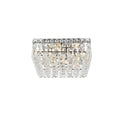 Elegant Lighting Chrome 4 Light 12 Inch Royal Cut Crystal Clear Flush Mount