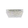 Elegant Lighting Chrome 24 Inch Royal Cut Crystal Clear Flush Mount
