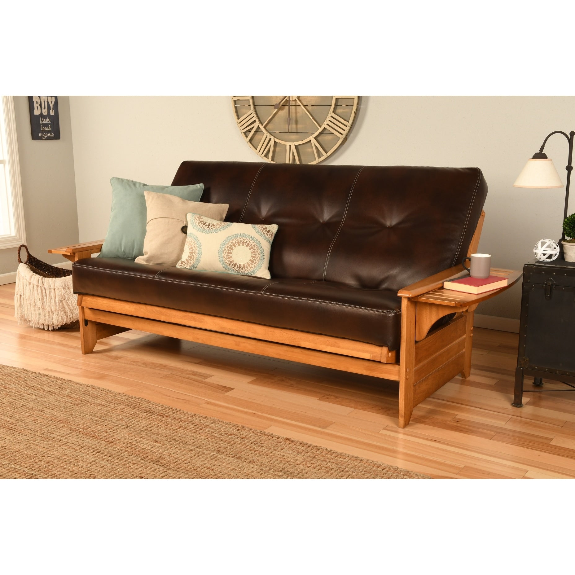 Somette Phoenix Butternut Futon Set With Mattress