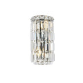 Somette Lausanne 2 Light Royal Cut Crystal Chrome Wall Sconce