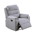 Sonia Manual Recliner Chair Bone White Channel Tufted Burlap