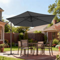 Sonkuki Outdoor 10Ft Patio Offset Umbrella For Garden