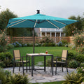 Sonkuki Outdoor 8.2X8.2Ft Led Lighted Patio Offset Umbrella For Garden