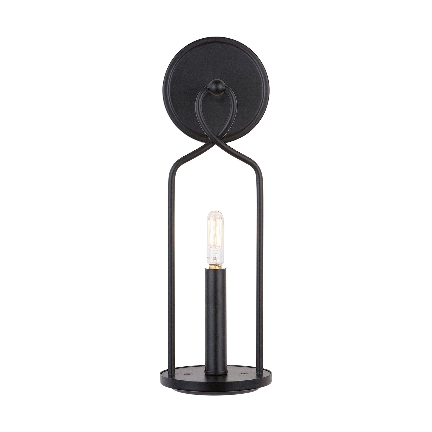 Sonnet 1 Light Matte Black Wall Sconce