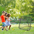 Soozier Angle Adjustable Rebounder Net Goal Training Set Soccer Baseball Basketball Daily Training Black