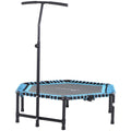 Soozier Portable Foldable Small Exercise Trampoline With 3 Level Adjustable T Bar Great For Adults And Children