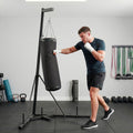 Soozier Punching Bag With Stand For Adults 72.8 90.9 Height Adjustable Freestanding Boxing Stand With Canvas Sandbag