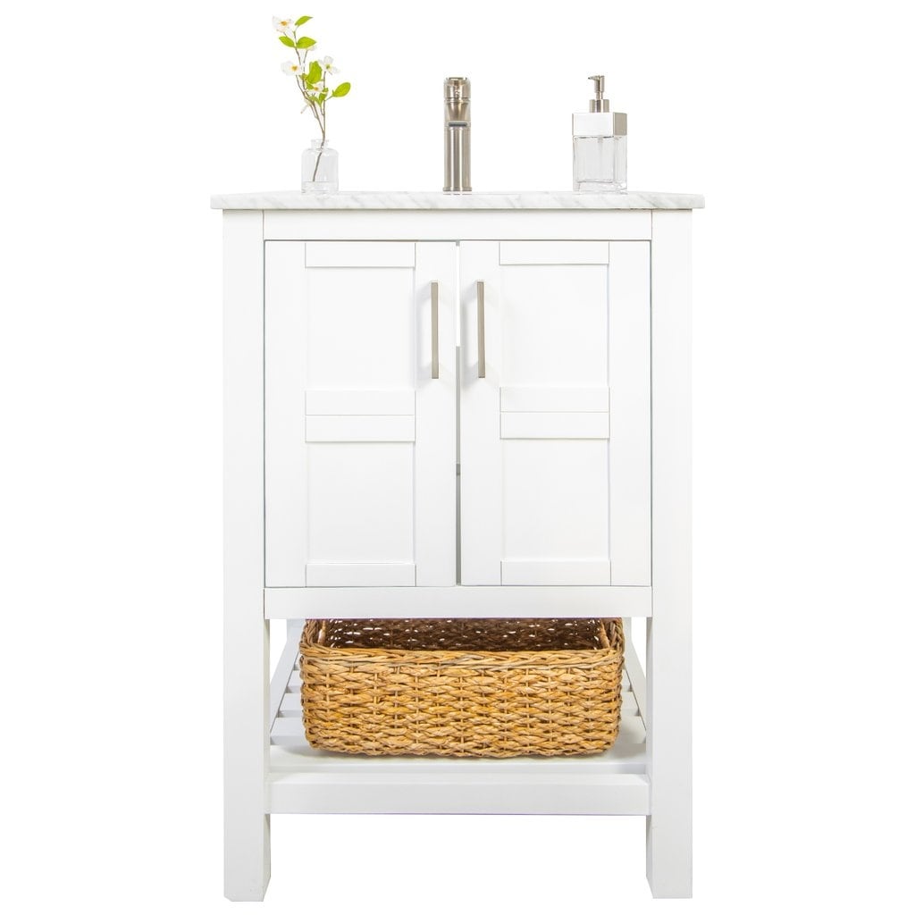 Sophia 24 Single Sink Bathroom Vanity Set White