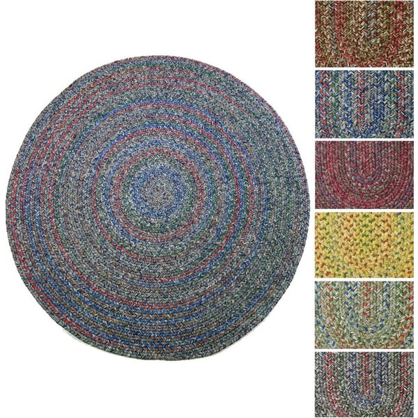 Rhody Rug Sophia Indoor Outdoor Braided Reversible Round Rug 4 X 4 4