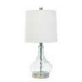 Sophia Rippled Glass Table Lamp Teal 23.25 H