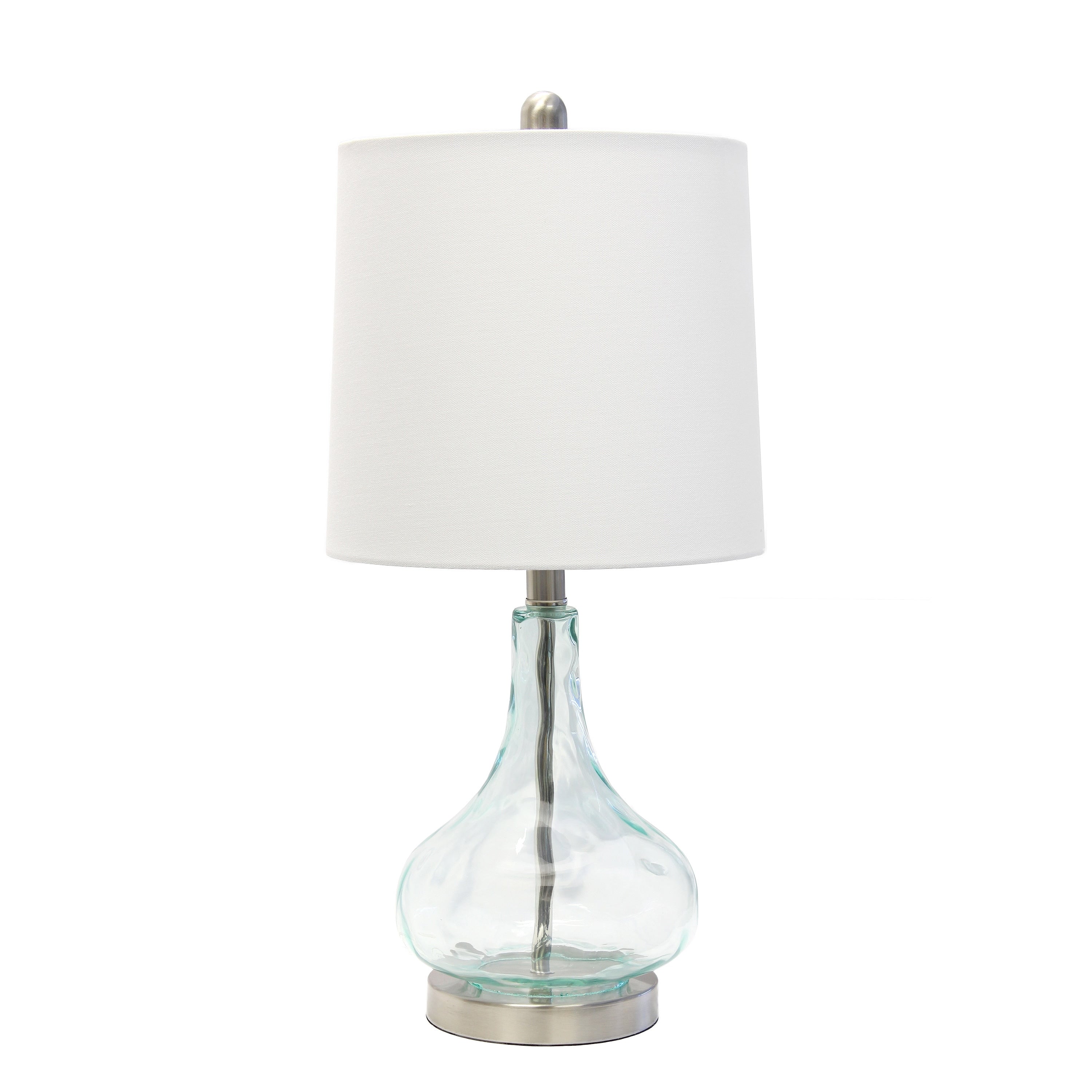 Sophia Rippled Glass Table Lamp Teal 23.25 H
