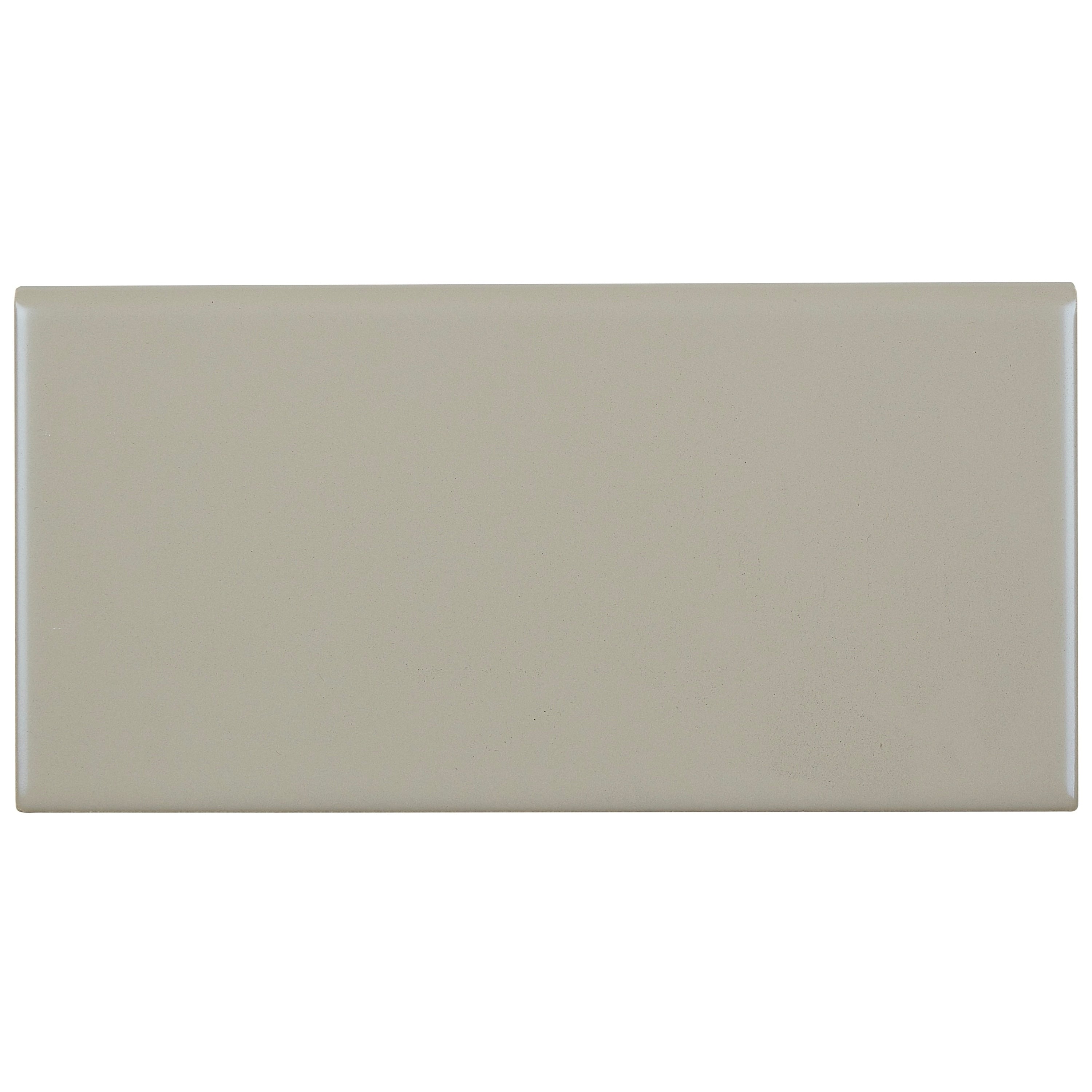 Sophisticated 4X8 Inch Glazed Ceramic Bullnose In Matte Architectural Gray 4X8