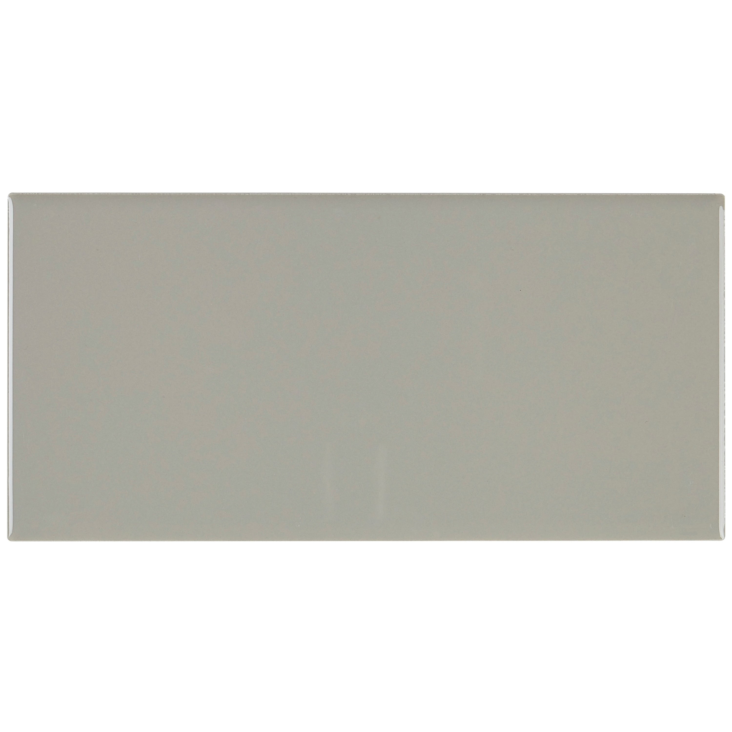 Sophisticated 4X8 Inch Glazed Ceramic Field Tile In Architectural Gray 4X8