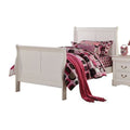 Sophisticated Contemporary Style Twin Size Sleigh Bed White