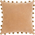 Sophus Velvet Camel Feather Down Or Poly Filled Throw Pillow 20 Inch