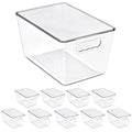Sorbus 8 And 10 Pack Clear Stackable Storage Containers With Lids For Kitchen Pantry Cabinet Organization