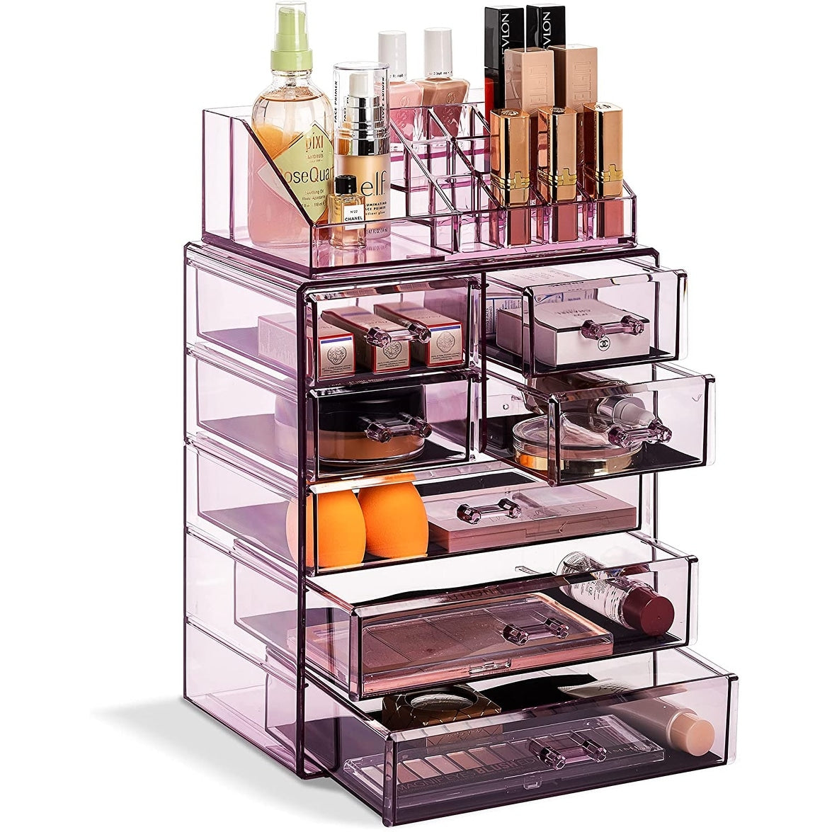 Sorbus Acrylic Cosmetic Makeup And Jewelry Storage Case Display