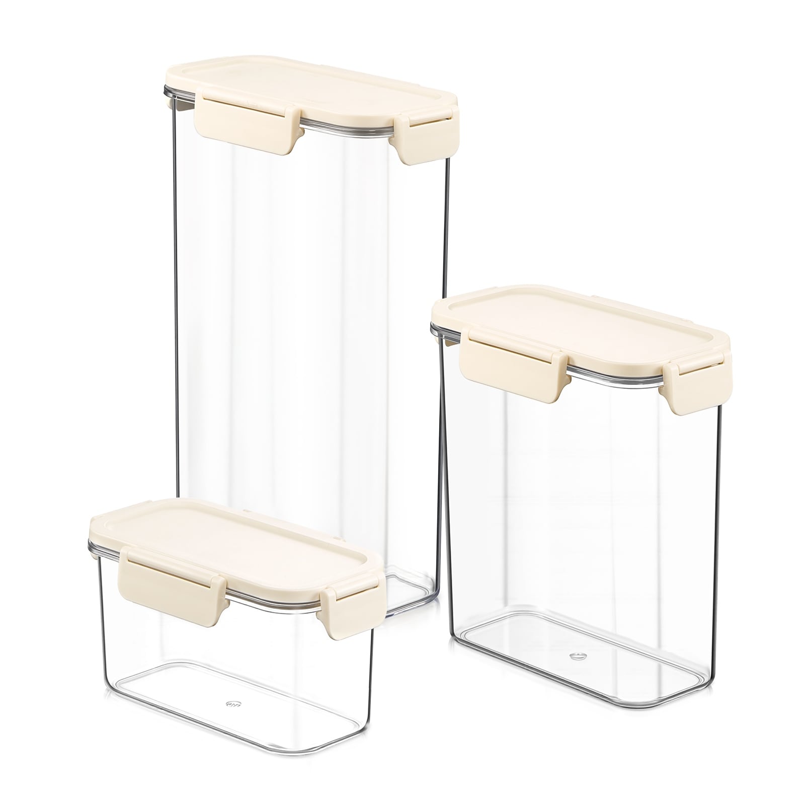 Sorbus Airtight Food Storage Container Set Stackable Clear Pantry Canisters With Lids
