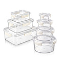 Sorbus Bpa Free Food Storage Container Set Stackable Nestable Plastic Containers With Snap On Lids