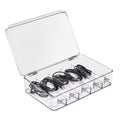 Sorbus Clear Cable Organizer Storage Boxes With Lid For Cables Chargers Office Accessories