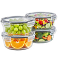 Sorbus Glass Food Storage Containers With Airtight Locking Lids Leakproof Bpa Free Glass Meal Prep Bowls