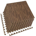 Sorbus Interlocking Floor Mat Wood Grain Print