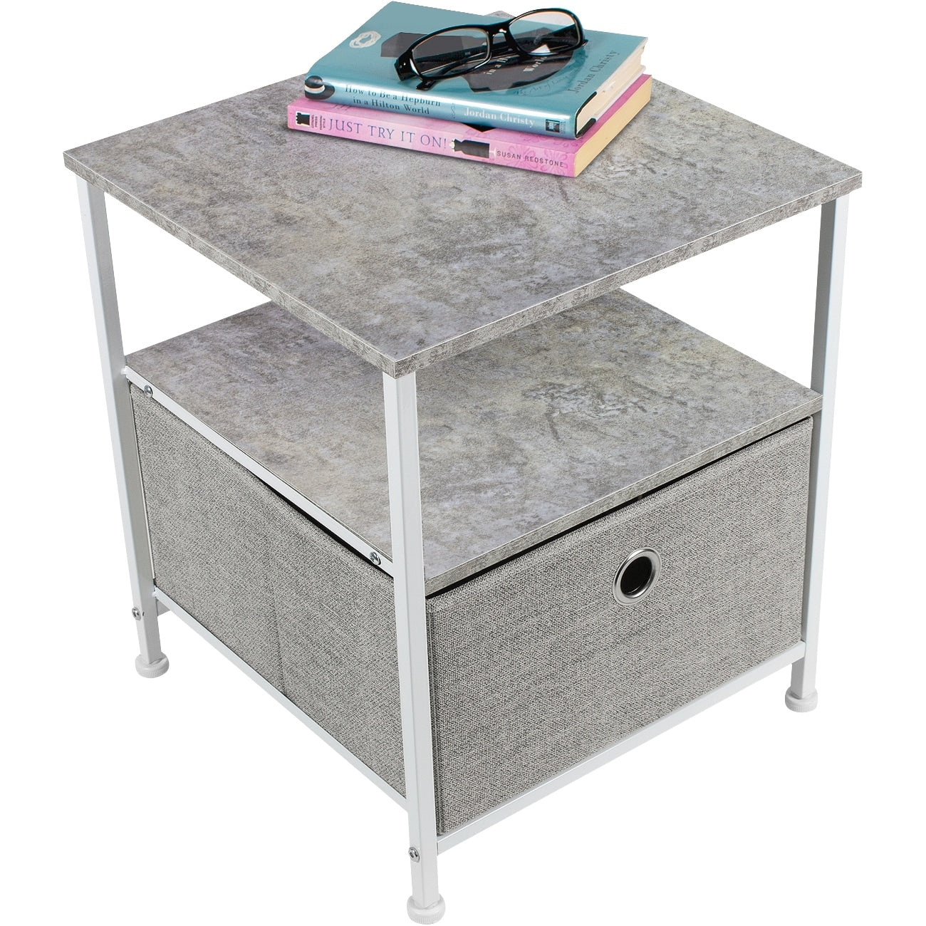 Sorbus Nightstand 1 Drawer Shelf Storage Bedside Furniture Accent End Table Chest