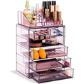 Sorbus Purple Acrylic Cosmetic Makeup And Jewelry Storage Case