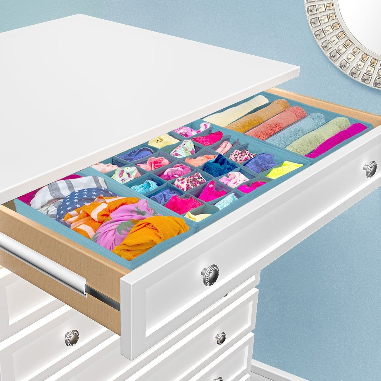 Sorbus Set Of 4 Foldable Storage Drawer Dividers